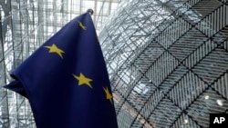 Zastava Evropske unije u zgradi Evropskog vijeća u Briselu, juni 2024.