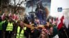 Протест польських фермерів проти Зеленої угоди Європейського Союзу та імпорту української сільськогосподарської продукції. Варшава, Польща. 6 березня 2024 року