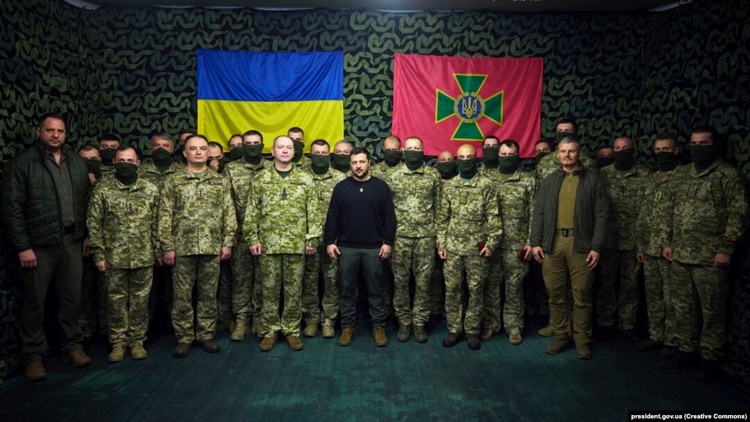Президент України Володимир Зеленський під час зустрічі з прикордонниками на Херсонщині 20 жовтня 2023 року