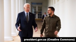 Президент України Володимир Зеленський і президент США Джо Байден (ліворуч) під час зустрічі у Білому домі. Вашингтон, 21 вересня 2023 року. Фото ілюстративне