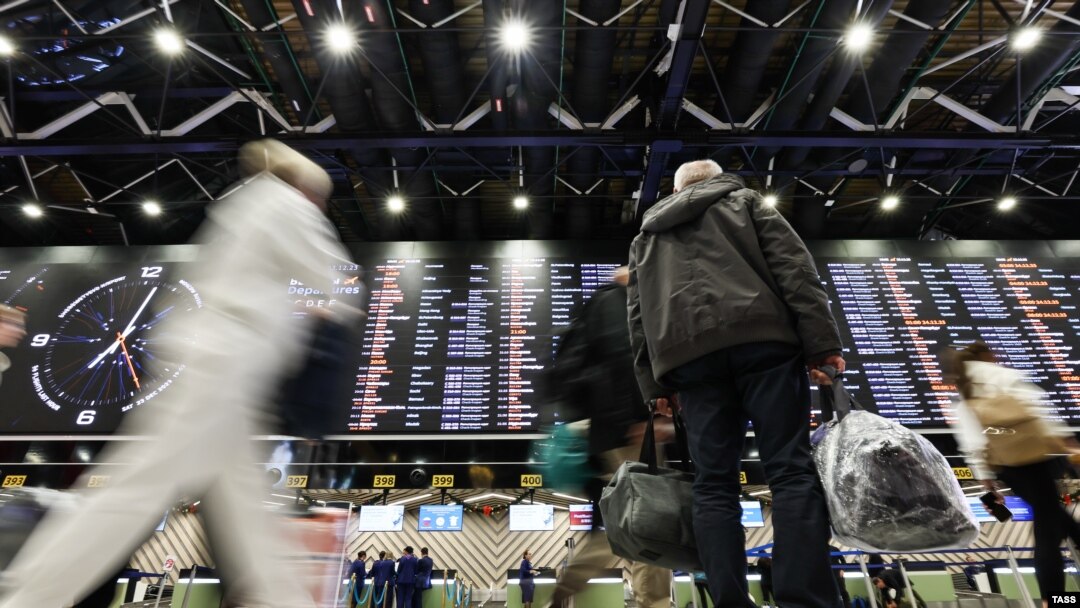 Putnici Aeroflota na moskovskom aerodromu Šeremetjevo, decembar 2023.