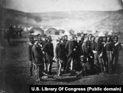 Survivors of the Charge of the Light Brigade, in which 110 mounted soldiers were sent to their deaths after a command was misunderstood during the Battle of Balaklava in October 1854