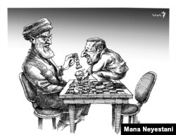 A political cartoon by Mana Neystani