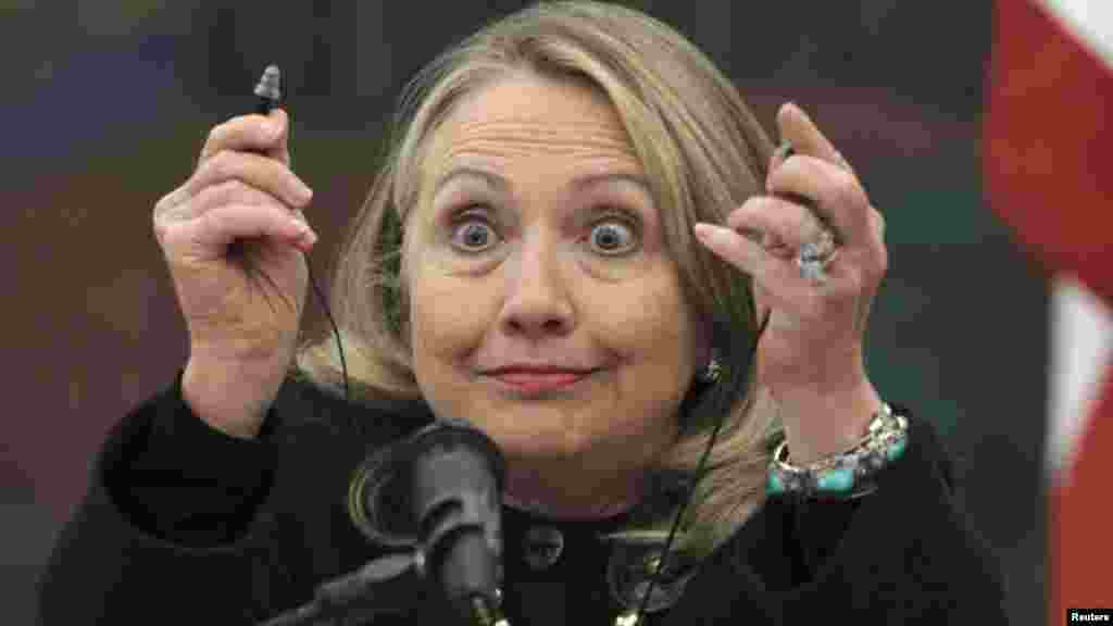 Hillary Clinton na konferenciji za novinare, Zagreb, 31. oktobar 2012. Foto: REUTERS / Saul Loeb