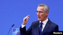  ნატოს გენერალური მდივანი იენს სტოლტენბერგი. ბრიუსელი. 15 ნოემბერი, 2022 წელი