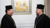 Предстоятель ПЦУ митрополит Київський і всієї України Епіфаній (праворуч) і глава УГКЦ Святослав. Київ, 24 грудня 2022 року 