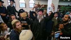 Hasidic Jewish pilgrims celebrate Rosh Hashanah, the Jewish New Year, in Uman, Ukraine on September 25. 