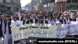 په سوات کې وکیلانو د ۲۰۲۱ز کال د اکتوبر پر ۱۸مه مظاهره وکړه