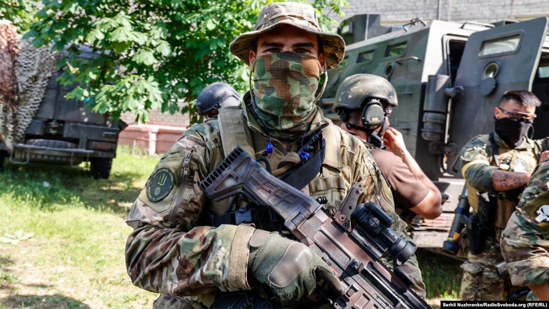 Бійці «Іноземного легіону оборони України» в Сєвєродонецьку на Луганщині, 2 червня 2022 року 