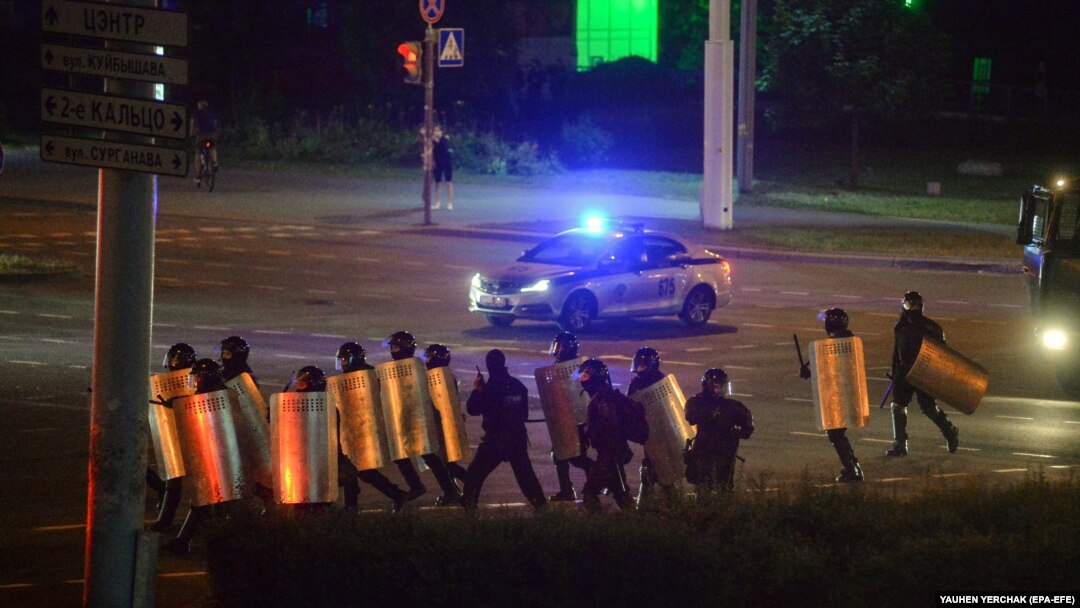 Поліція на вулицях Мінська, Білорусь, 12 серпня 2020 року