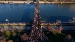 Tens Of Thousands Of Serbian Student Protesters Block 3 Bridges In Novi Sad