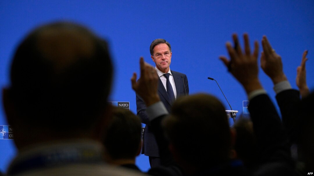 Generalni sekretar NATO-a Mark Rute na konferenciji za novinare, Brisel, 3. decembar 2024.
