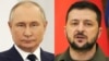 Орусиянын президенти Владимир Путин жана Украинанын лидери Владимир Зеленский 
