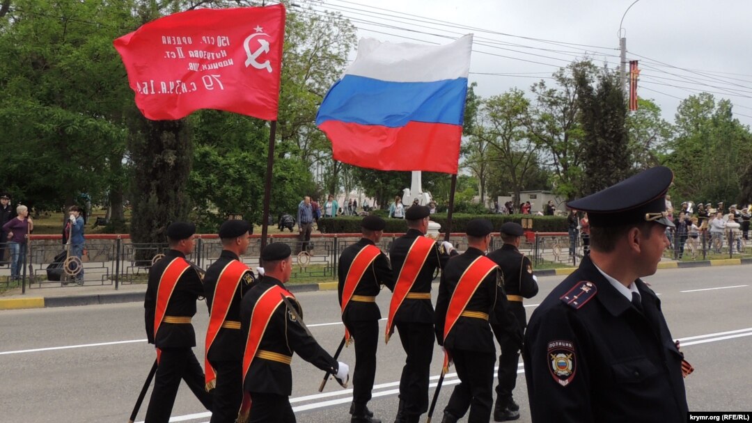Репетиція параду до Дня перемоги в окупованому Росією Криму. Місто Керч, 7 травня 2018 року
