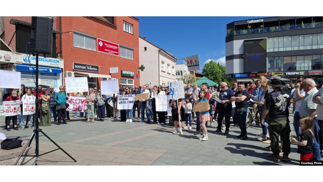 Protesti građana Prijedora protiv rudnika u Bukovoj Kosi, 19. aprila 2025.