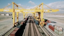 A general view of the Khorgos Gateway, a massive "dry port" development in a remote area on the Chinese-Kazakh border that is an integral part of China's Belt and Road Initiative. (file photo)