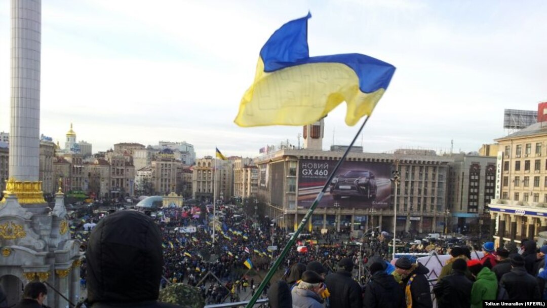 Protests in downtown Kyiv