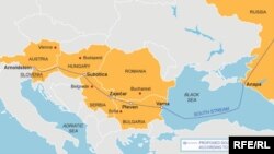 Proposed South Stream pipeline route, according to Gazprom