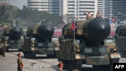 Parada povodom 105-godišnjice rođenja preminulog sjevernokorejskog lidera Kim Il-Sunga, 15. april 2017.