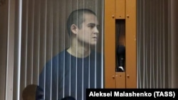 Ramil Shamsutdinov attends a court hearing in Chita on October 29.