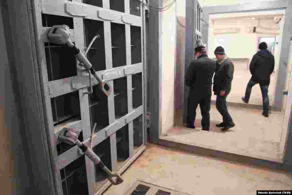 Inside the bomb shelter