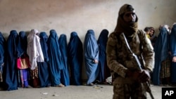 Afghan media based outside the country and international outlets have in recent weeks reported a ban on women hearing other women's voices