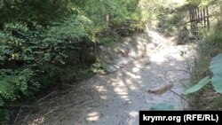 Висохле річище річки Танасу біля села Кирпичне Білогірського району, вересень 2020 року