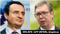 Premijer Kosova Albin Kurti i predsednik Srbije Aleksandar Vučić