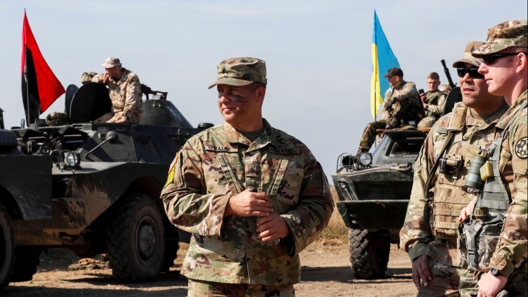 Під час українсько-американських командно-штабних навчань Rapid Trident-2019 («Стрімкий тризуб») на Яворівському полігоні. Львівщина, 24 вересня 2019 року