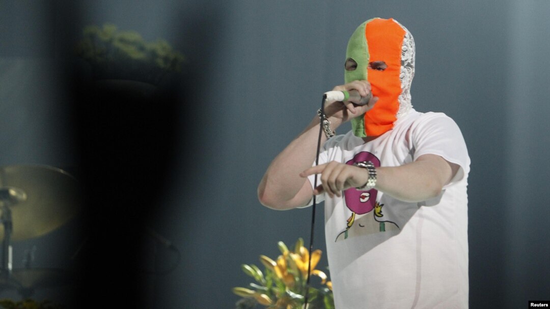 Mike Patton, lead singer of Faith No More, performs in support of Pussy Riot.