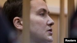 Nadia Savchenko at a court hearing in Moscow on November 7