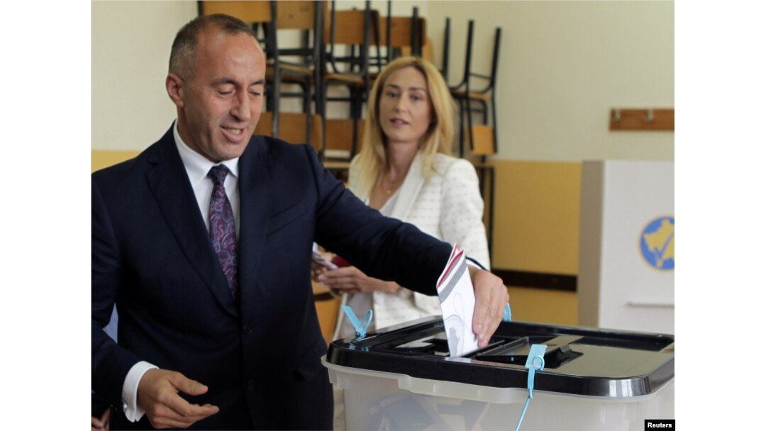 Ramush Haradinaj, the PDK-led coalition’s candidate for prime minister, declared victory during a press conference in Pristina, though he did not provide specific numbers.