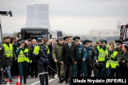 Першыя вучэньні на Беларускай АЭС, каміся на чале з намесьнікам прэмʼер-міністра Ўладзімерам Кухаравым, 2019 год