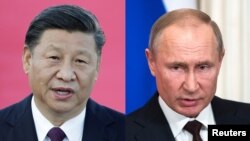 Chinese President Xi Jinping (left) and Russian President Vladimir Putin: “On nearly every front, Russia and China have been coming closer,” says Artyom Lukin of the Far Eastern Federal University in Vladivostok.