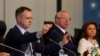 Члены российской делегации во главе с советником президента Владимиром Мединским в день второго раунда мирных переговоров между Россией и Украиной в Стамбуле, 2 июня 2025 года