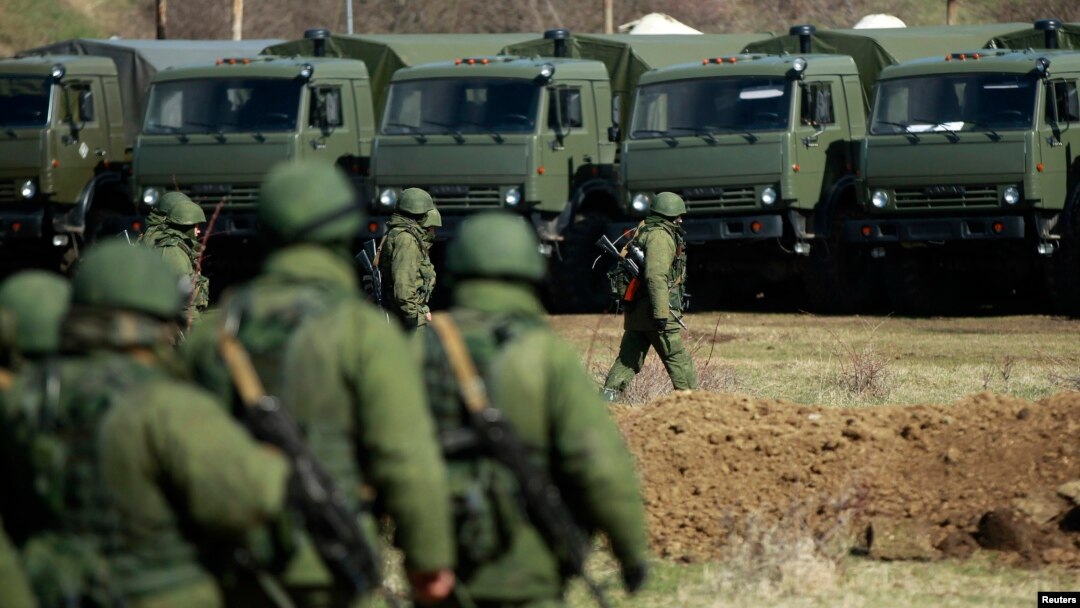 Російські військові в Криму, Сімферополь, 17 березня 2014 року