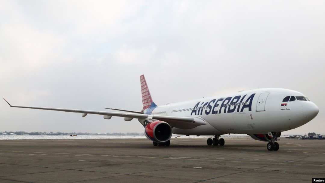 Jedan od aviona iz flote Er Srbija