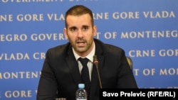 Lider Pokreta Evropa sad Milojko Spajić, bivši ministar finansija. Podgorica, 1. februar 2021.