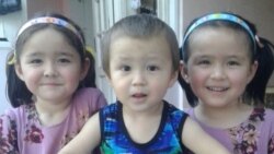 Ghozieva's other children: twin girls, Fotima and Zuhro, and son, Jamoliddin.