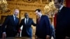 Američki državni sekretar Marco Rubio (desno u sredini), francuski ministar vanjskih poslova Jean-Noel Barrot (lijevo), britanski ministar vanjskih poslova David Lammy (lijevo u sredini) i politički direktor Ministarstva vanjskih poslova Njemačke, Gunter Sautter (desno) u Parizu