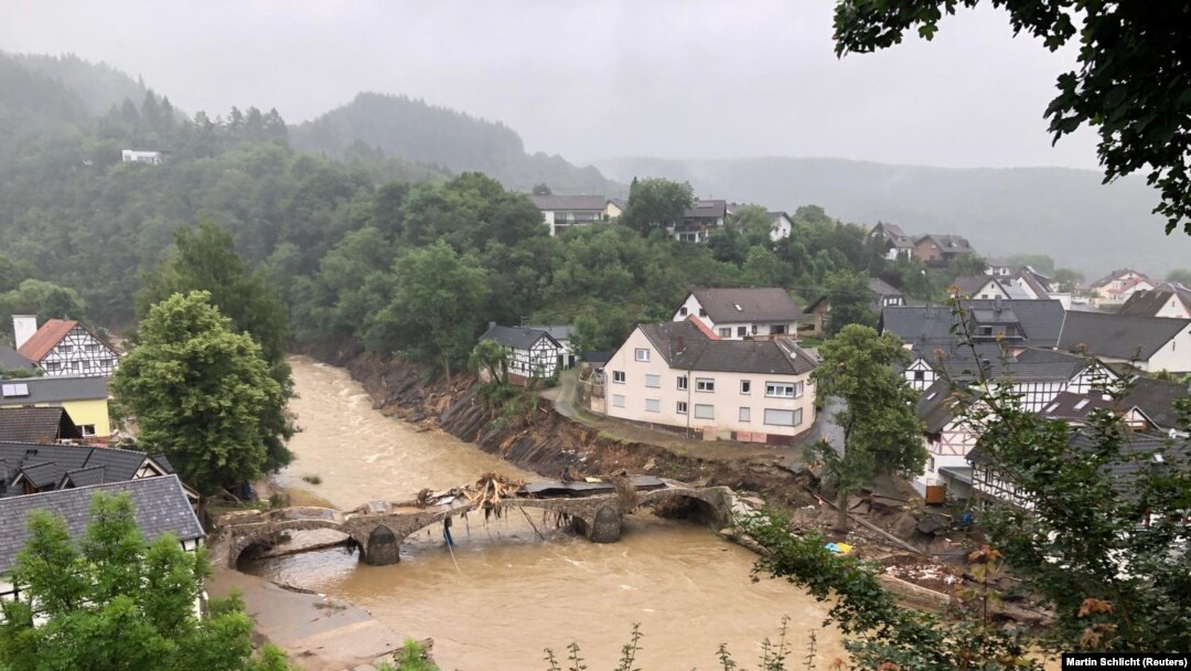 A general view following heavy rainfalls in Schuld, Germany, July 16, 2021. 