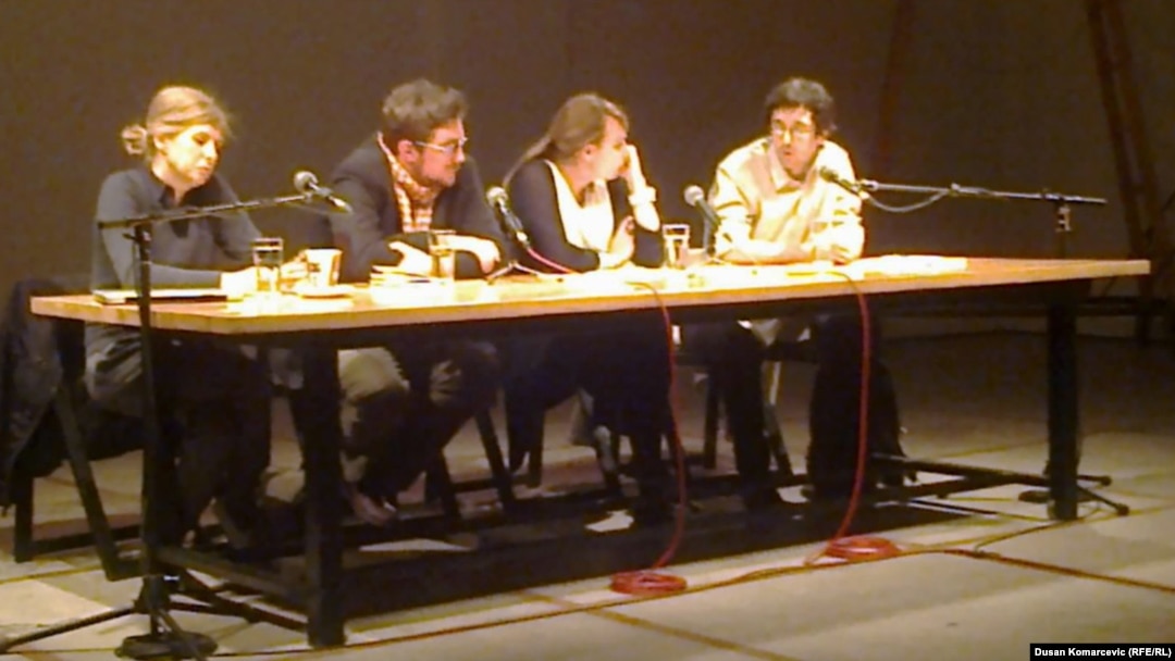 Učesnici tribine o Prvom svetskom ratu: Olga Manojlović Pintar, Srđan Milošević, Irena Javorski i Danilo Šarenac