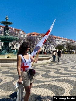 აქციის მონაწილე ლისაბონში