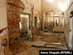 A decaying building at Milovice Air Base.