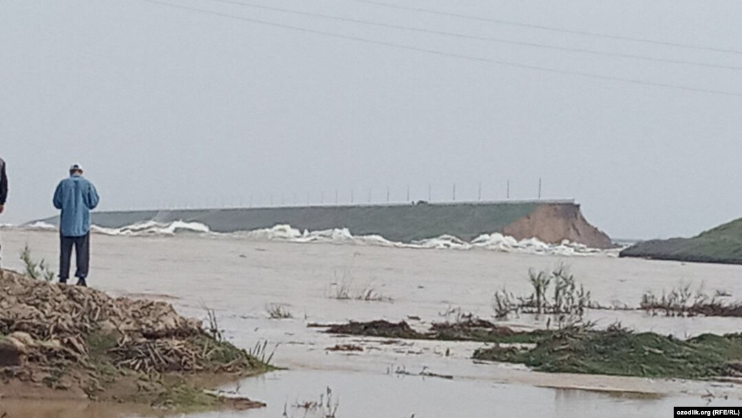 The dam at the Sardoba Reservoir burst early on May 1, 2020, resulting in the deaths of six people and forcing at least 70,000 out of their homes.